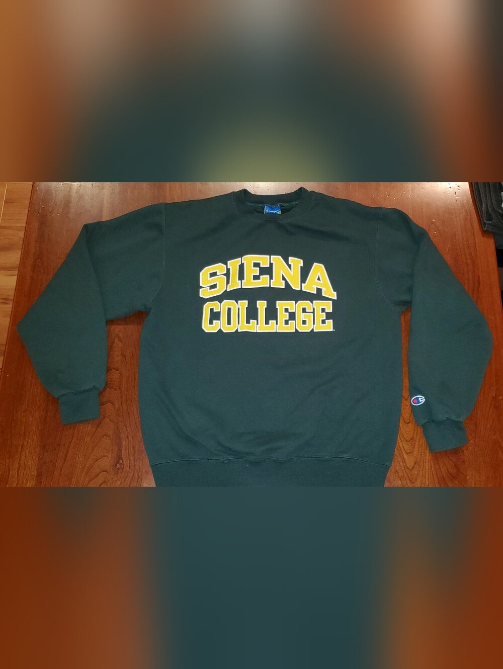 Champion Siena College Dark Green Crewneck Sweatshirt Size Medium